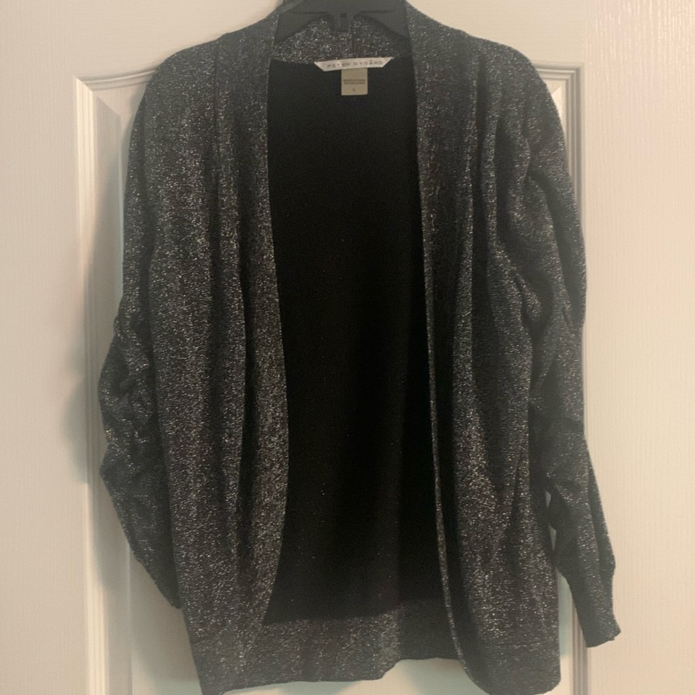 Peter Nygard, silver and black cardigan